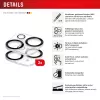 Displex Full Cover kameras objektīva aizsargstikls iPhone 15/15 Plus, 10H, pilna kameras aizsardzība, ātra uzstādīšana, 2 gab.