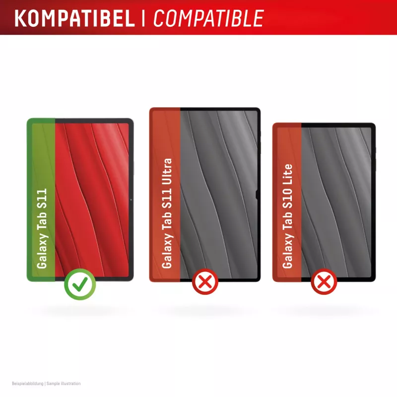 Displex planšetdatora stikls (9H) Samsung Galaxy Tab S11, Eco montāžas rāmis, neplīstošs