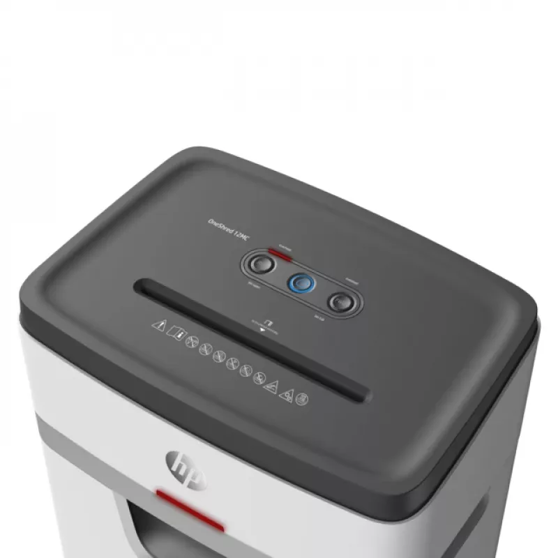 Papīra smalcinātājs HP OneShred 12MC micro-cut 2x15 mm 12 lapu 25 L 65 dB 220 mm Balts