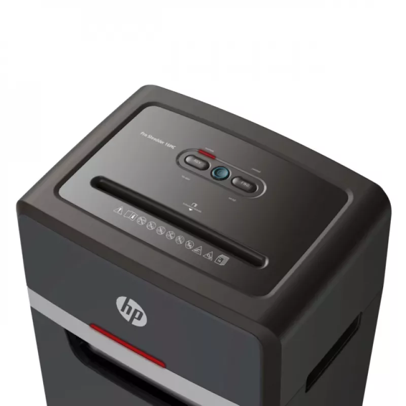 HP Pro Shredder 16MC papīra smalcinātājs Mikrogriezuma smalcināšana 55 dB 22 cm Melns