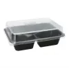 Papstar 96554 Vienreizējās pārtikas uzglabāšanas konteiners Melns PET 227x178x45mm