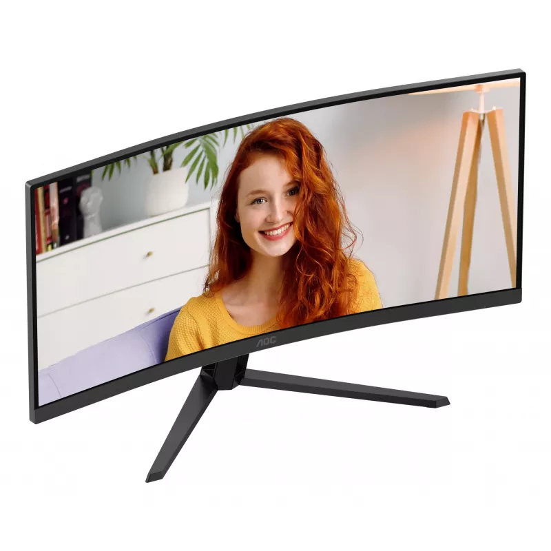 AOC B3 CU34B3E datora monitors 86.4 cm (34 collas) 3440 x 1440 pikseļi Wide Quad HD LED Melns