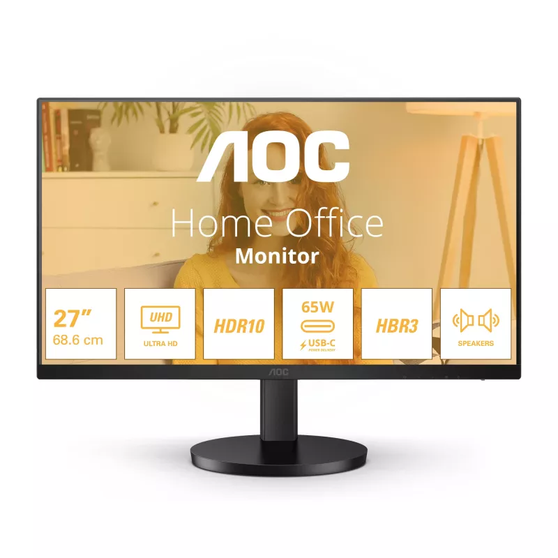 AOC B3 U27B3CF datora monitors 68.6 cm (27 collas) 3840 x 2160 pikseļi 4K Ultra HD LCD melns