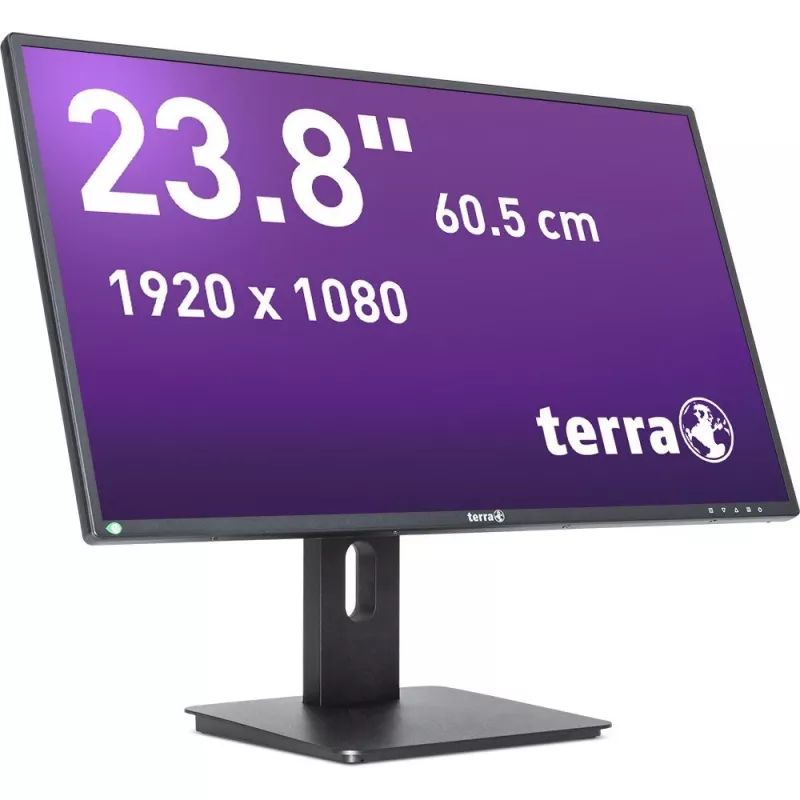 TERRA 3030250 datora monitors 60,5 cm (23,8 collas) 1920 x 1080 pikseļi Full HD LED melns