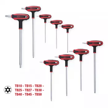 L-Torx atslēgu komplekts KS Tools 151.8160 — 9 gab., hroma-vanādija tērauds, metāliska apdare