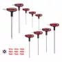 L-Torx atslēgu komplekts KS Tools 151.8160 — 9 gab., hroma-vanādija tērauds, metāliska apdare