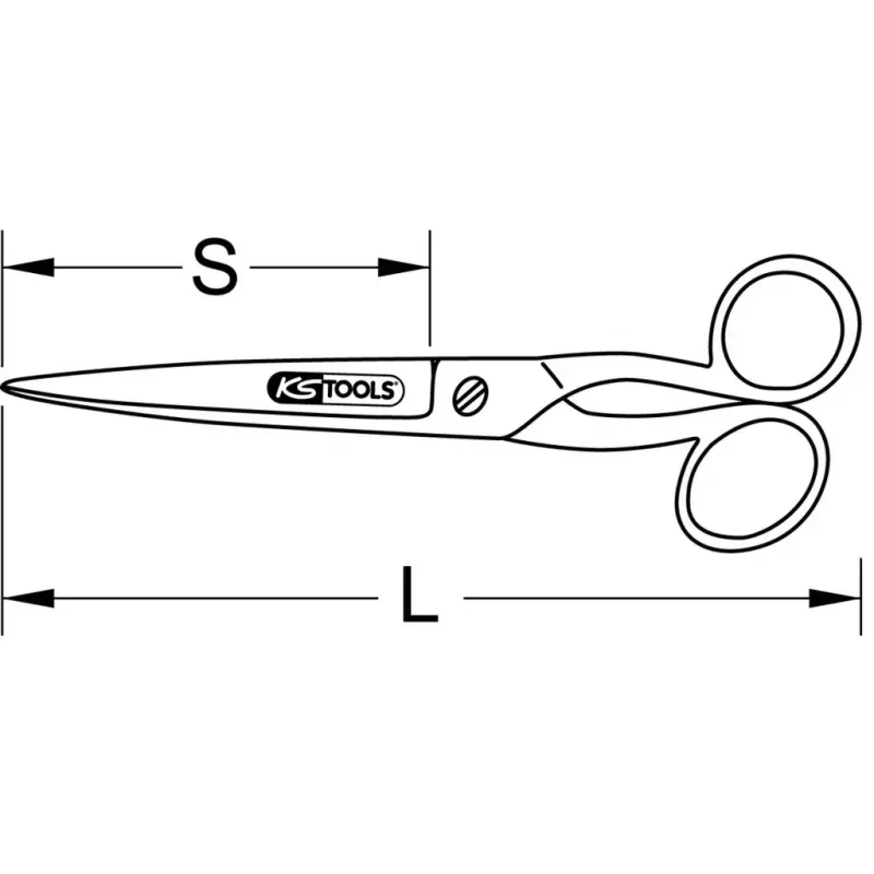 Kancelejas šķēres KS Tools 118.0078 110 g