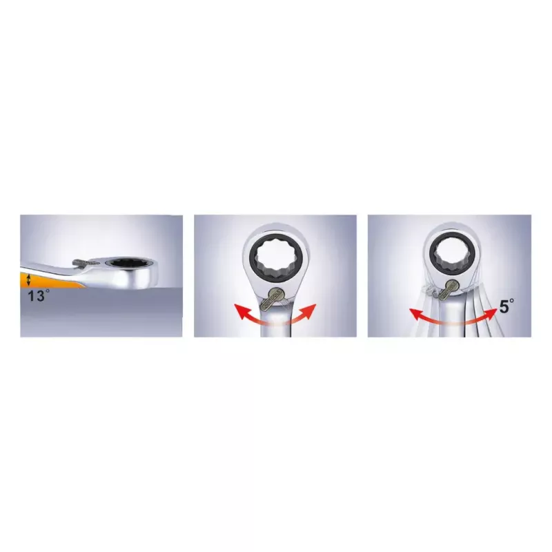 Kombinētā uzgriežņu atslēga KS Tools 503.5914 14 mm hromv vanādija tērauds