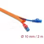 Kabeļu aizsarguzmava pašaizveroša DELOCK 2 m x 10 mm oranža