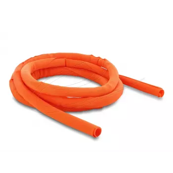 Kabeļu aizsargcaurule, pašaizveroša, DELOCK, 2 m × 16 mm, oranža