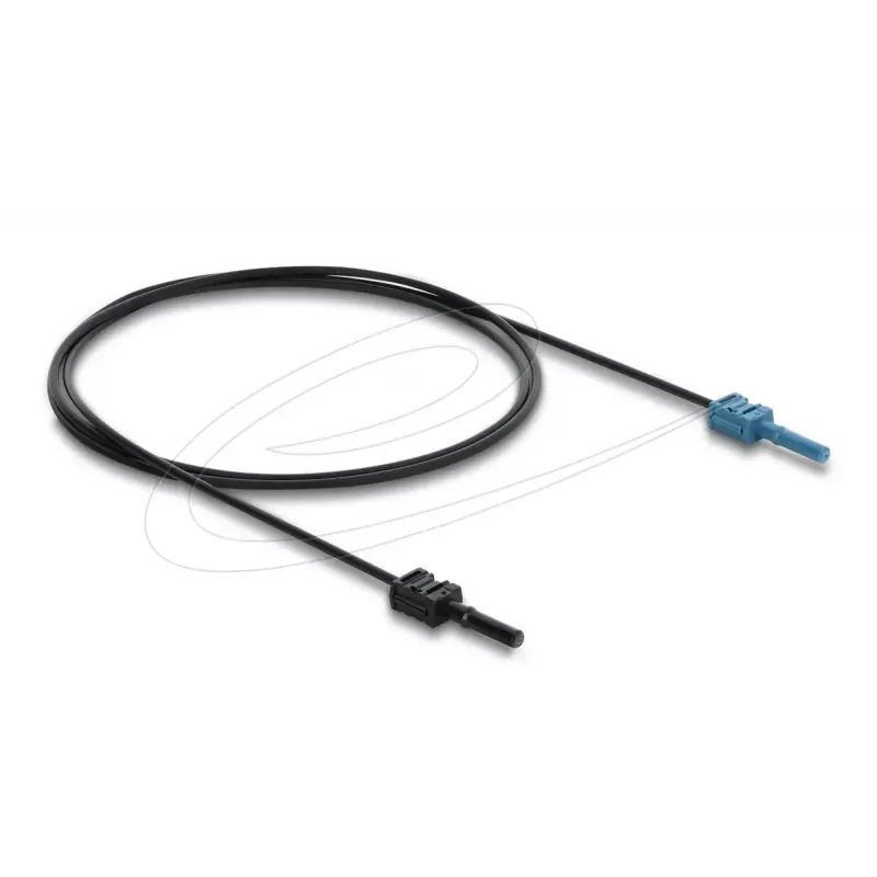 Šķiedru optikas adapteris DELOCK 91023 daudzmodu, plastmasas POF kabelis 1,0 m, melns/zils