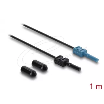 Šķiedru optikas adapteris DELOCK 91023 daudzmodu, plastmasas POF kabelis 1,0 m, melns/zils