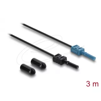 Optiskā adaptētāja kabelis DELOCK 91026, daudzmodu POF, 3 m, melns/zils, 1 gab.