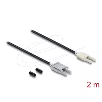 Fibre optic adaptera kabelis DELOCK 91028 multi-mode, 2 m, Melns/pelēka