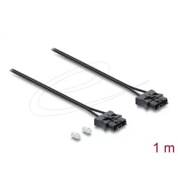 Optiskās šķiedras komutācijas kabelis DELOCK 91045 POF plastmasa ST uz ST 1 m melns