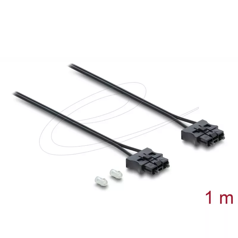 Optiskās šķiedras komutācijas kabelis DELOCK 91045 POF plastmasa ST uz ST 1 m melns