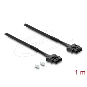 DELOCK optiskās šķiedras POF plastmasas servo pārlīkuma kabelis ST uz ST 1 m, melns