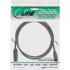 InLine FireWire 400 uz 800 1394b kabelis 4/9 kontaktu vīrišķais 1,8 m melns