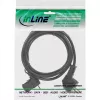 InLine strāvas kabelis, CEE 7/7 leņķveida / 3 kontaktu IEC C13 pa kreisi leņķveida, melns, 1,8 m