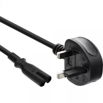 InLine strāvas kabelis, kontaktdakša vīrišķā Anglija / Euro 8 sievišķā, 1,8 m, BS 1363, C7 savienotājs, 250 V, 2,5 A
