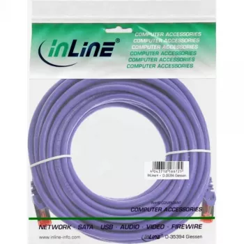 InLine komutācijas kabelis S/FTP PiMF Cat.6 250MHz PVC varš purpura 7,5m