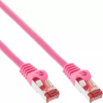 InLine komutācijas kabelis S/FTP PiMF Cat.6 250MHz PVC varš rozā 3m