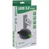 InLine USB 3.2 Gen.1 kabelis, USB Type-A tēvs/māte + barošana, ar statīvu, melns, 2 m