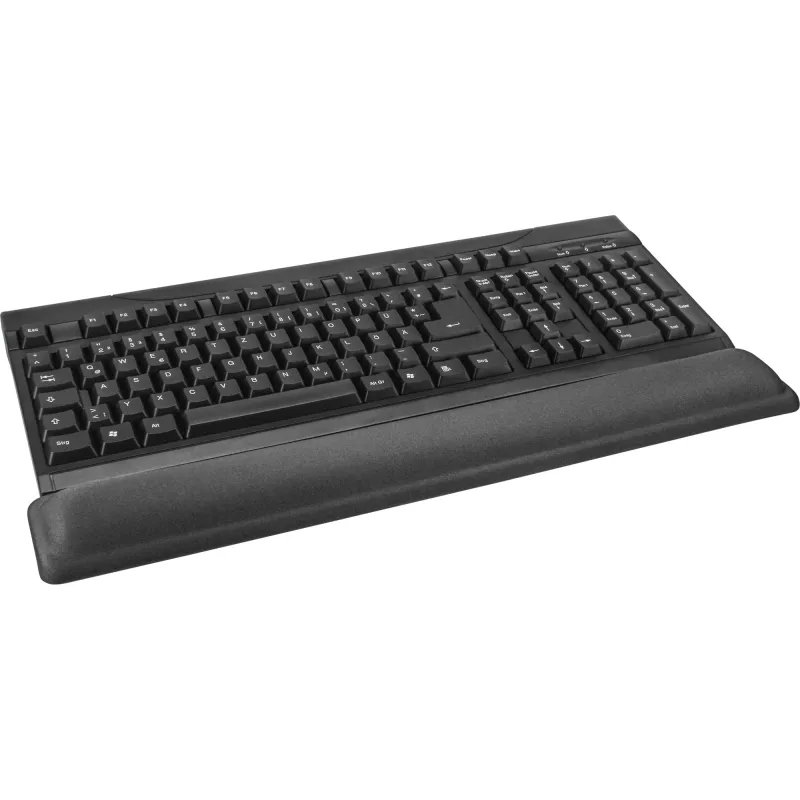 InLine tastatūra ar gēla plaukstas balstu, melna, 464x60x23mm