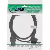 InLine strāvas kabelis, CEE7/7 leņķveida uz C15 taisnu, 3 x 1mm², melns, 3m