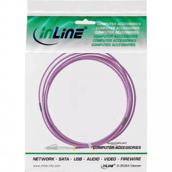 InLine Fiber Optical Duplex kabelis LC/LC 50/125µm OM4 50m, 50 m, OM4, 2x LC, 2x LC
