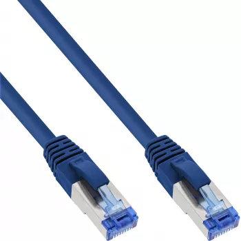 InLine komutācijas kabelis S/FTP PiMF Cat.6A halogen free 500MHz blue 20m