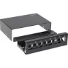 InLine Desktop Consolidation Point Box 8x Keystone RJ45, metāla, melns RAL9005