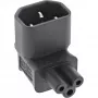 InLine strāvas adapteris IEC 60320 C14 / C5, leņķī uz augšu/uz leju, 3 kontaktu IEC ierīce