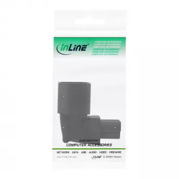 InLine strāvas adapteris IEC 60320 C14 / C5, leņķī uz augšu/uz leju, 3 kontaktu IEC ierīce