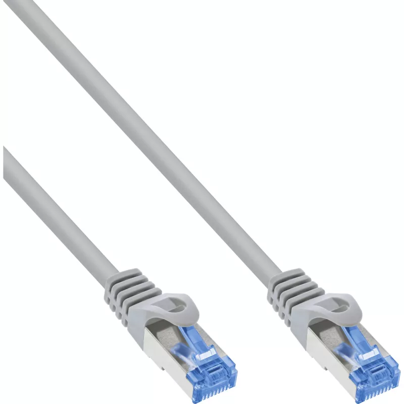 InLine komutācijas kabelis, Cat.6A, S/FTP, TPE elastīgs, pelēks, 1 m