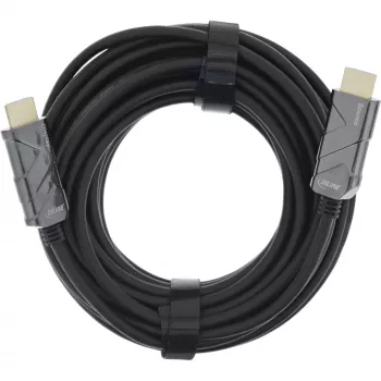 InLine HDMI AOC kabelis, Ultra High Speed HDMI kabelis, 8K4K, melns, 30 m