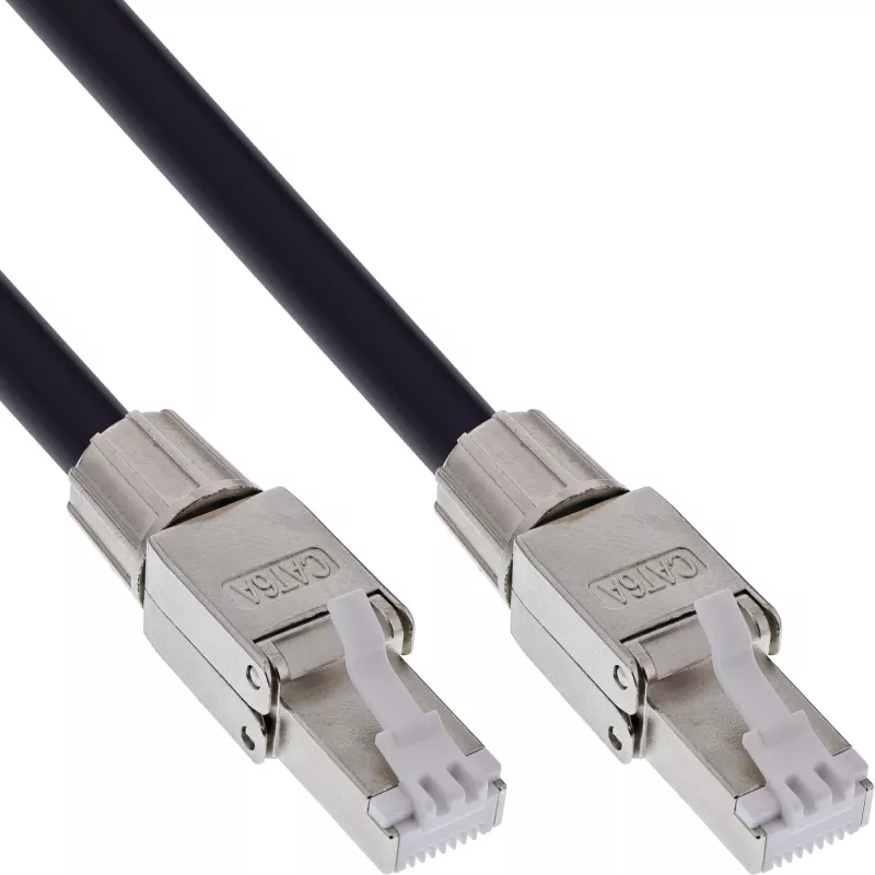 Tīkla kabelis InLine 78594A RJ-45 Cat.6A 90m melns
