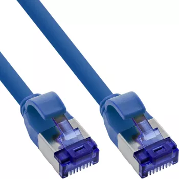 Tīkla kabelis InLine® komutācijas kabelis plāns 74914B RJ45 Cat.6A 1.5m zils