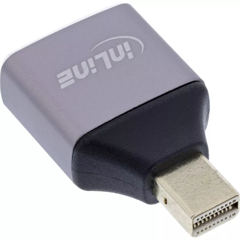 InLine 17291C kabeļa savienotāja adapteris DisplayPort Mini DisplayPort Pelēks, Melns