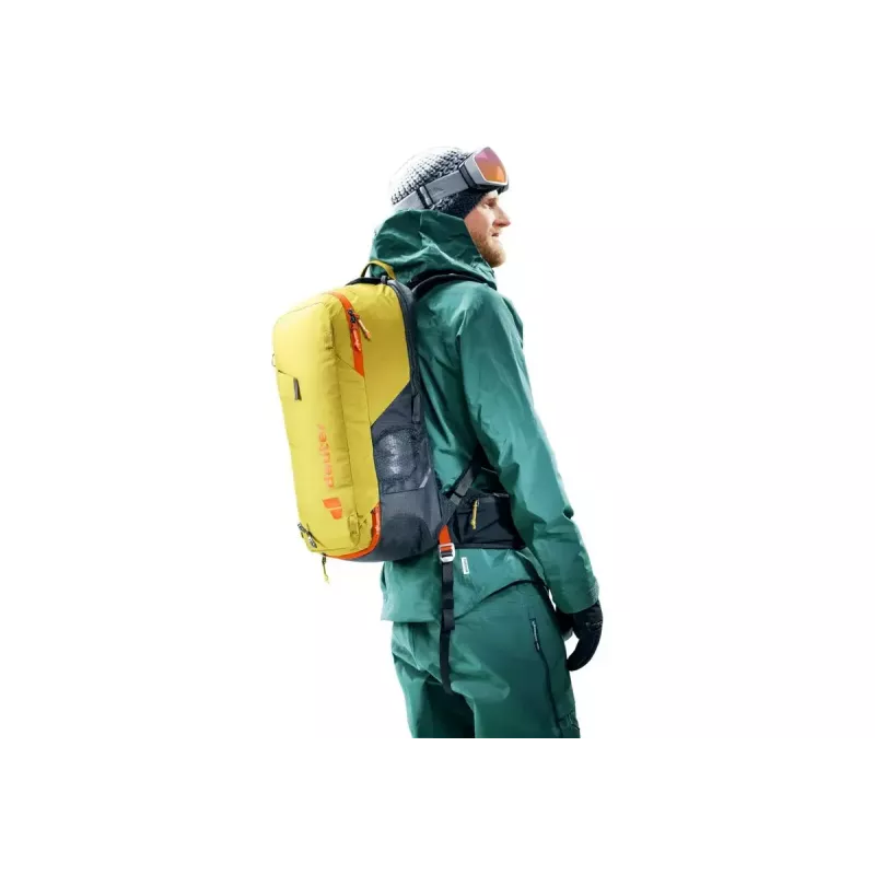 Lavīnas mugursoma DEUTER Alproof Lite 22 – 22 L, kurkuma/melna, viegla, izturīga