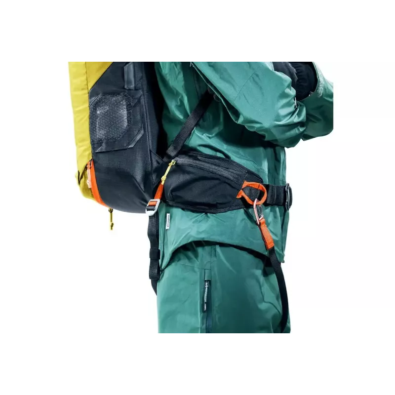 Lavīnas mugursoma DEUTER Alproof Lite 22 – 22 L, kurkuma/melna, viegla, izturīga