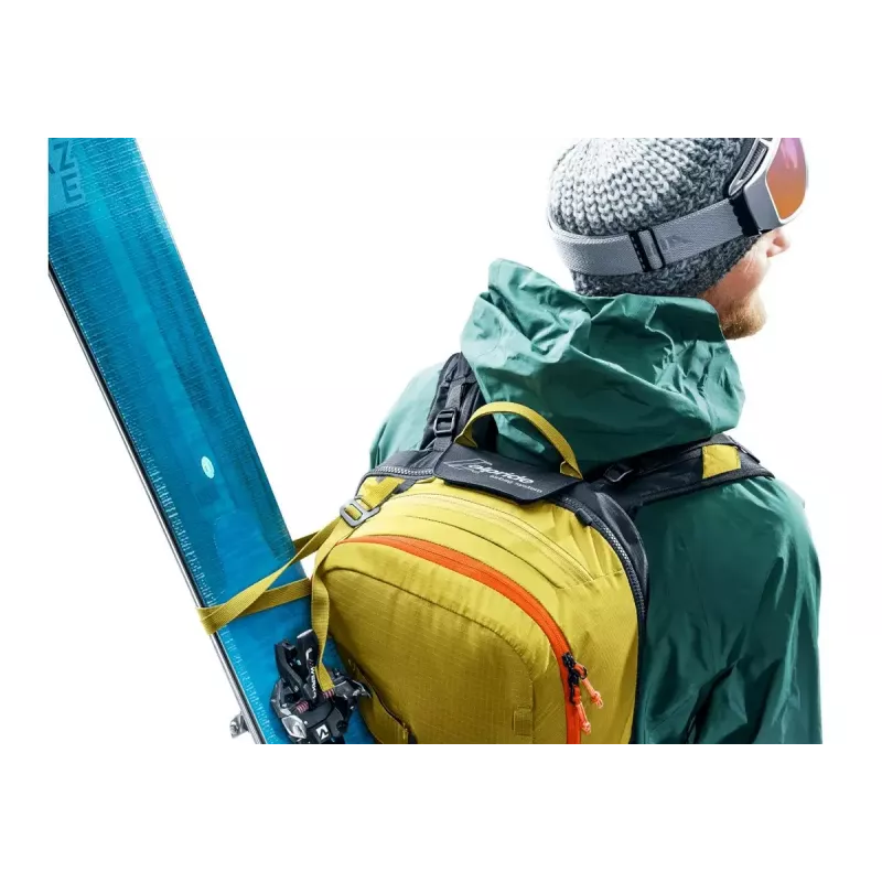 Lavīnas mugursoma DEUTER Alproof Lite 22 – 22 L, kurkuma/melna, viegla, izturīga