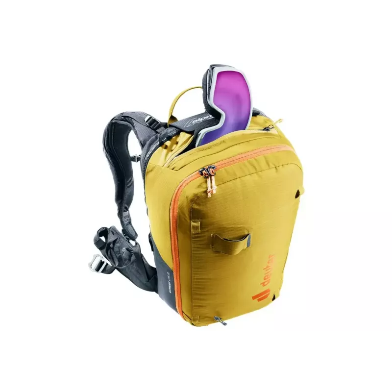 Lavīnas mugursoma DEUTER Alproof Lite 22 – 22 L, kurkuma/melna, viegla, izturīga