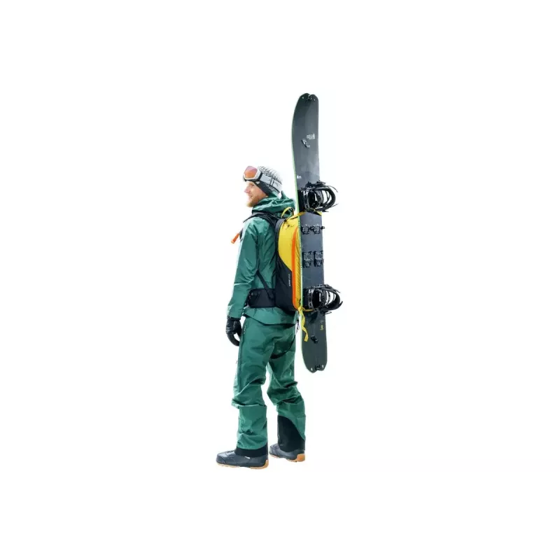 Lavīnas mugursoma DEUTER Alproof Lite 22 – 22 L, kurkuma/melna, viegla, izturīga