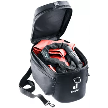 Velosipēda bagāžas somiņa DEUTER Rack Bag 10 — aizmugurējā stiprinājuma, 10 L, audums, 180×310×220 mm, melna