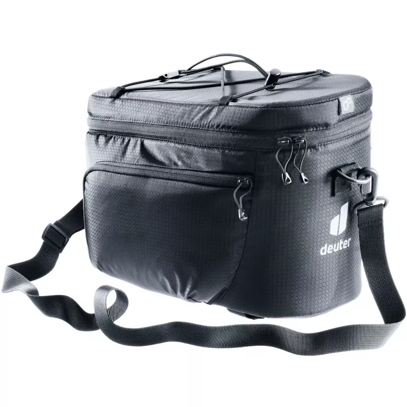 Velosipēda bagāžas somiņa DEUTER Rack Bag 10 — aizmugurējā stiprinājuma, 10 L, audums, 180×310×220 mm, melna