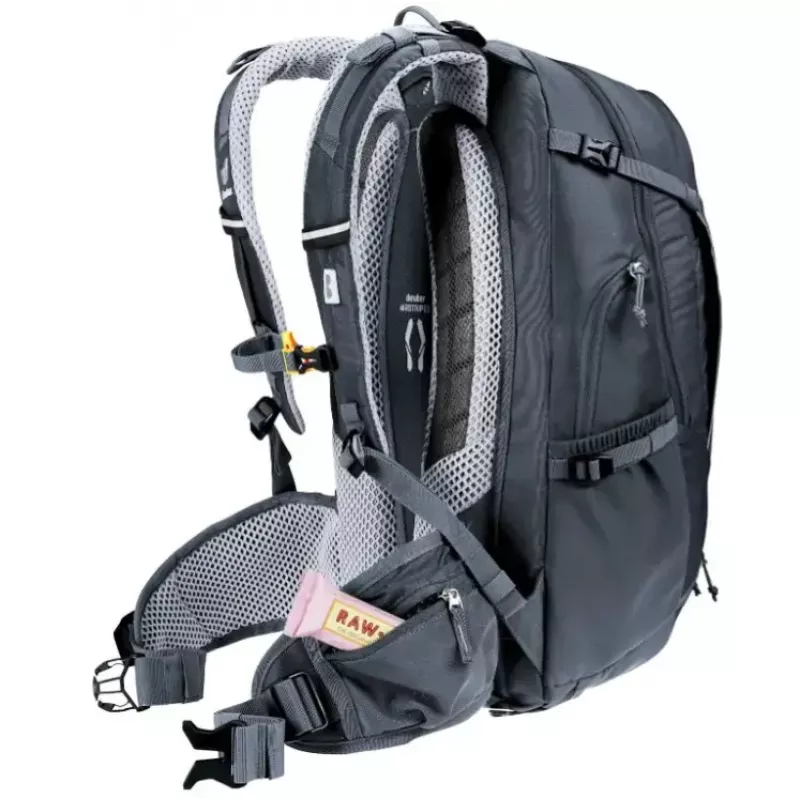 Mugursoma DEUTER Trans Alpine 24 — velosipēda mugursoma, 24 L, melna