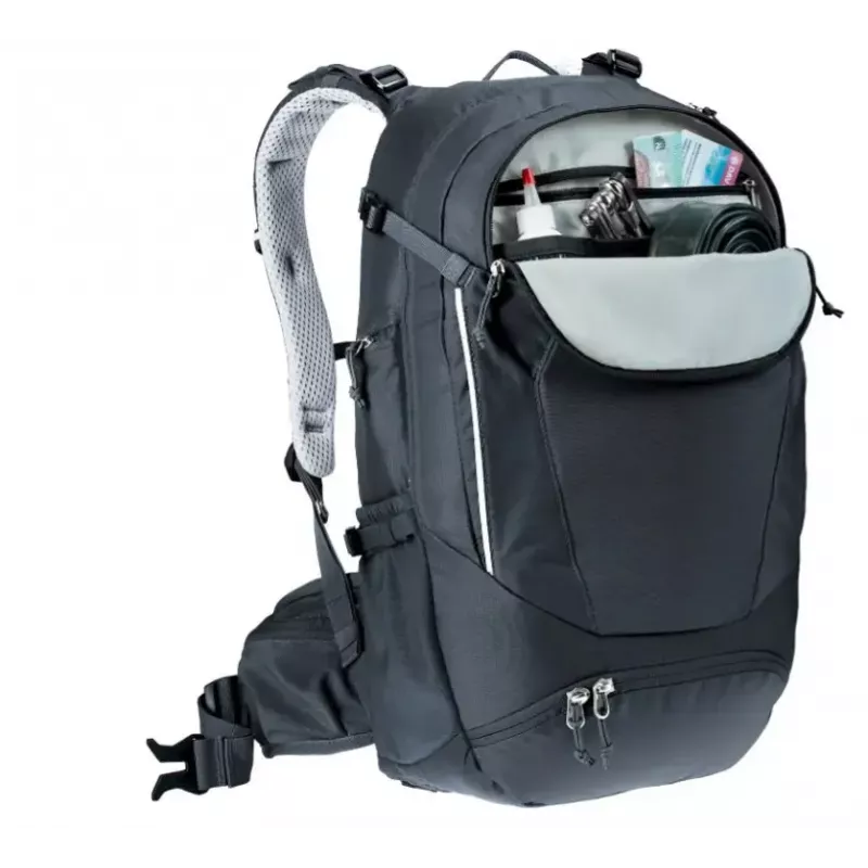 Mugursoma DEUTER Trans Alpine 24 — velosipēda mugursoma, 24 L, melna