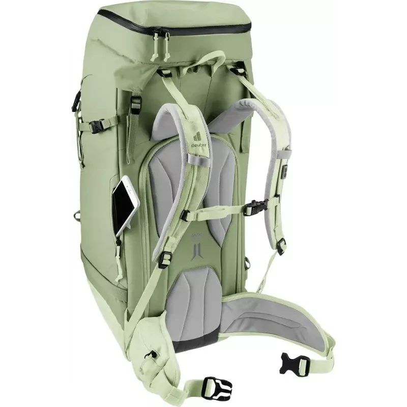 Mugursoma DEUTER Freescape Pro 38+ SL — 38+ l sieviešu piegriezums, grove-mineral krāsa, poliamīda ripstop