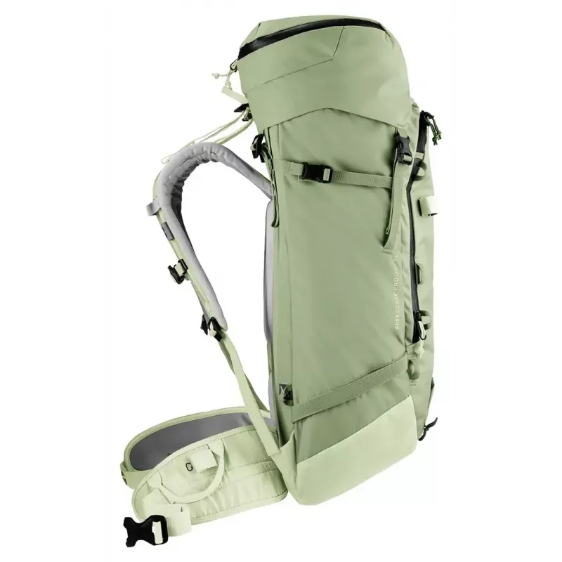 Mugursoma DEUTER Freescape Pro 38+ SL — 38+ l sieviešu piegriezums, grove-mineral krāsa, poliamīda ripstop
